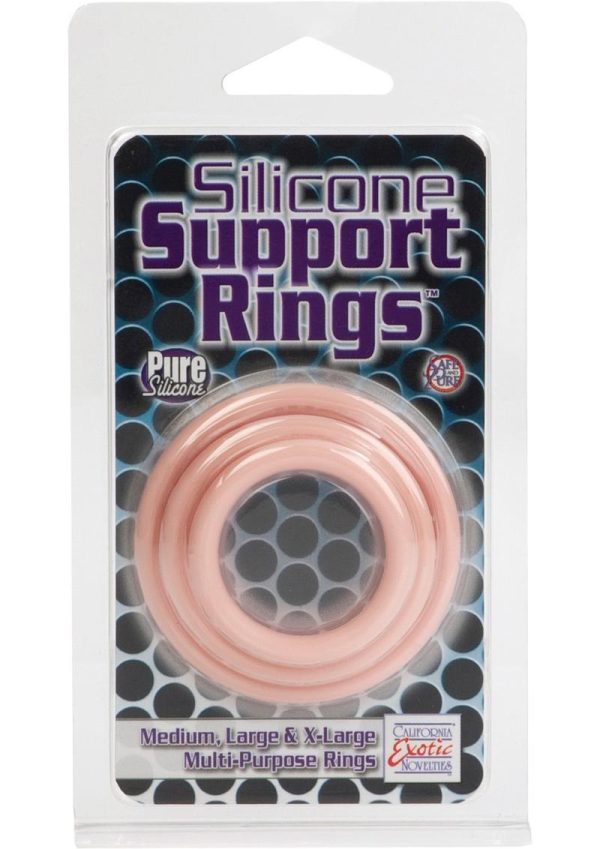 Silicone Support Rings Cock Rings (3 Piece Set) - Ivory