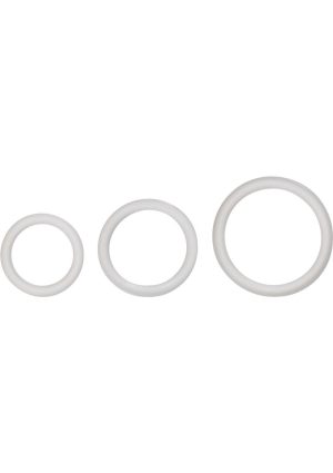 Silicone Support Rings Cock Rings (3 Piece Set) - Clear