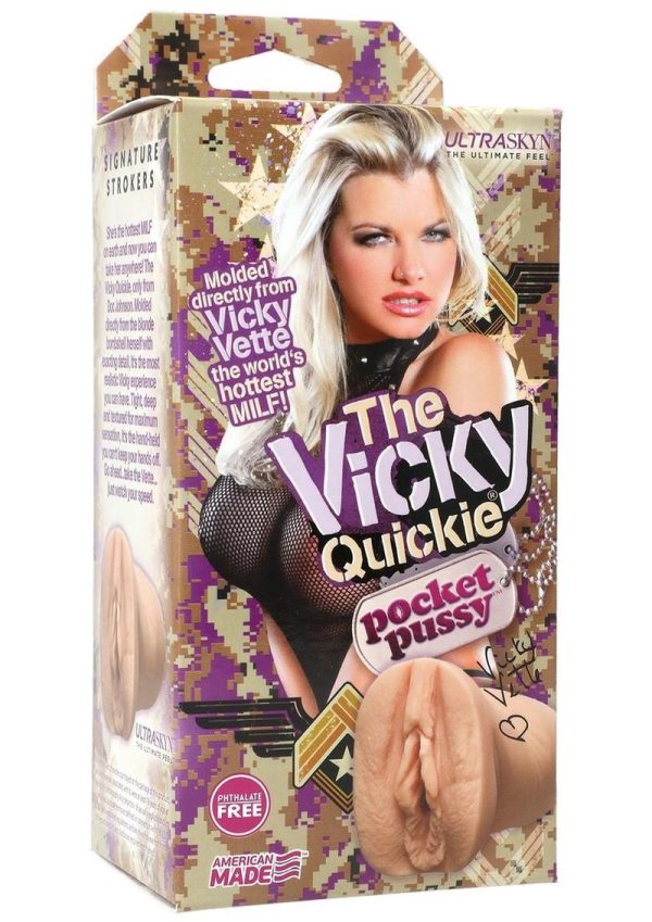 Vicky Vette The Vicky Quickie Ultraskyn Pocket Masturbator - Pussy - Vanilla