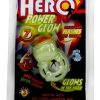 Hero Power Glow Glow In The Dark Vibrating Silicone Cock Ring - Glow Green