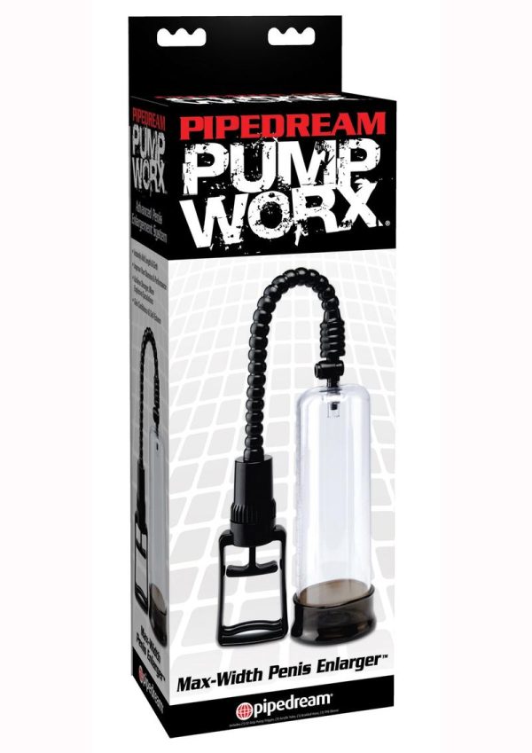 Pump Worx Max-Width Penis Enlarger - Clear and Black