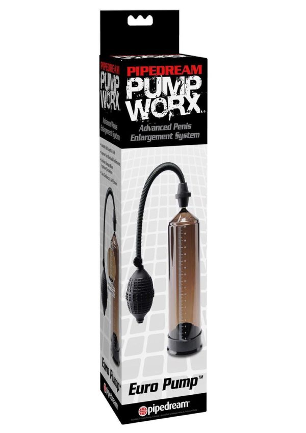 Pump Worx Euro Pump Advanced Penis Enlargement System - Smoke And Black