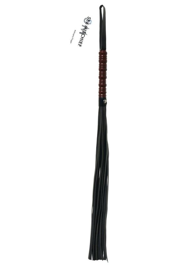 Sex and Mischief Mahogany Flogger - Black