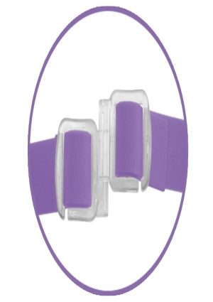 Fetish Fantasy Elite Vibrating Double Delight Strap On Silicone Waterproof 10in - Purple