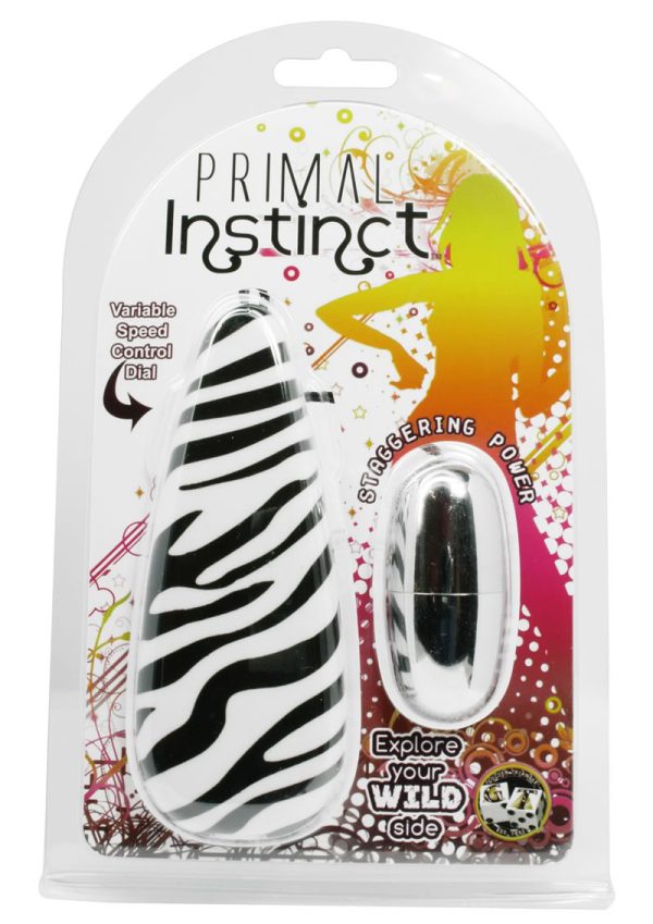 Primal Instinct Bullet with Remote Control - Zebra