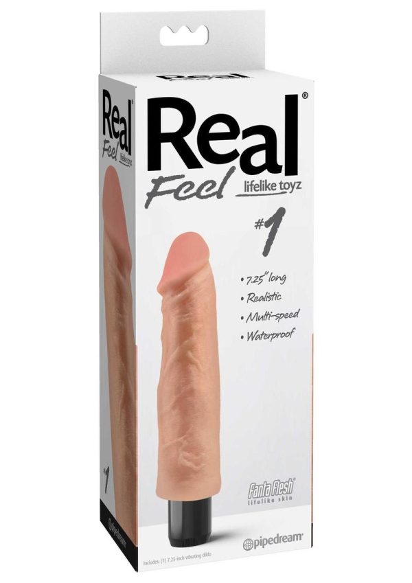 Real Feel Lifelike Toyz No. 1 Realistic Vibrating Dildo 7.5in - Vanilla