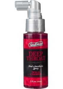 GoodHead Deep Throat Oral Anesthetic Spray Wild Cherry 2oz