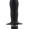 Booty Call Booty Rocket Silicone Vibrating Butt Plug - Black