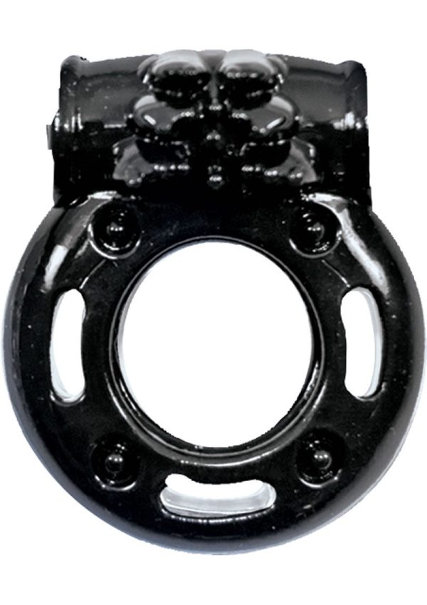 MachO Stallions Vibrating Cock Ring - Black