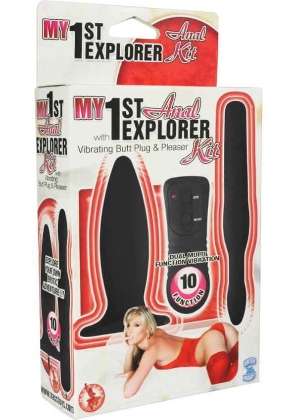 My 1st Anal Explorer Kit Vibrating Butt Plug and Explorer - Black