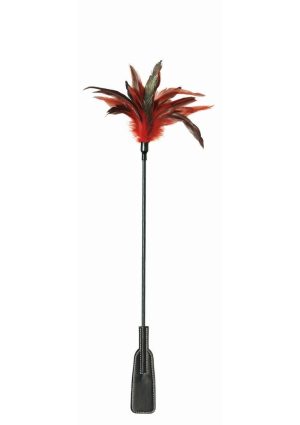 Sex and Mischief Feather Slapper - Black/Red