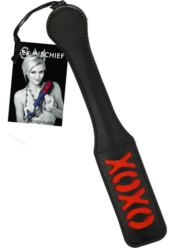 Sex and Mischief XOXO Paddle 12in - Black