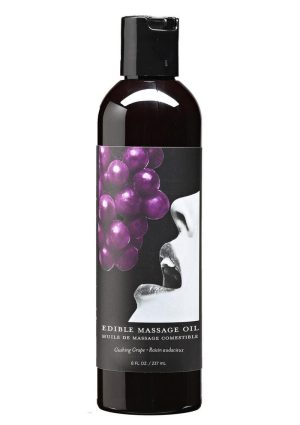 Earthly Body Hemp Seed Edible Massage Oil Gushing Grape 8oz