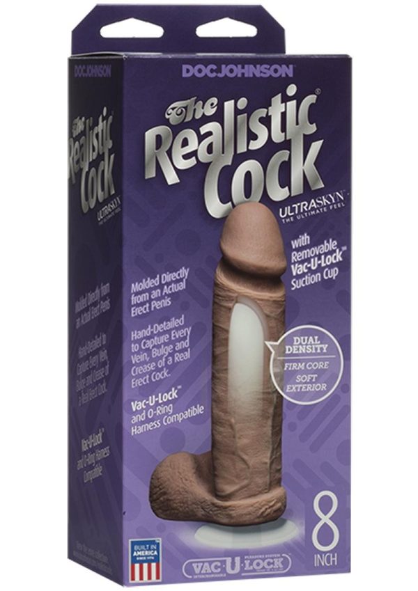 The Realistic Cock Ultraskyn Dildo 8in - Caramel