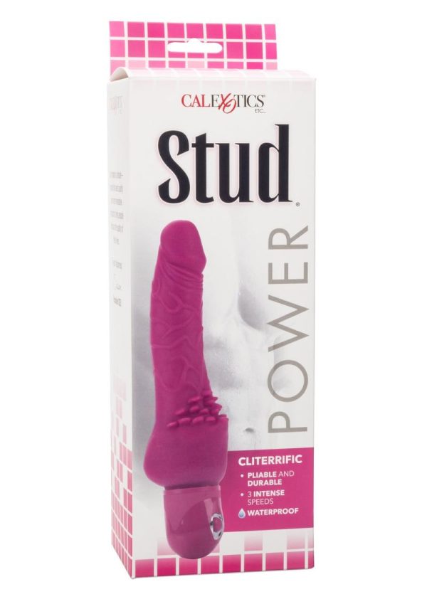 Power Stud Cliterrific Vibrator Waterproof 6.75in - Pink