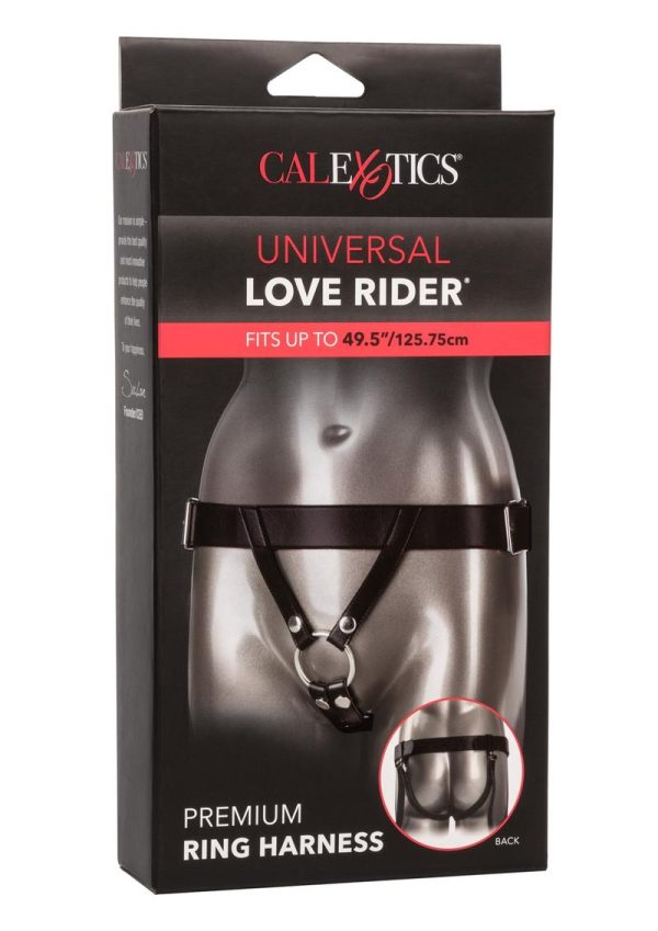 Love Rider Premium Ring Harness Adjustable Strap-On - Black