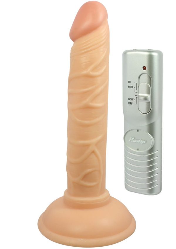 Real Skin All American Mini Whoppers Vibrating Dildo 5in - Vanilla