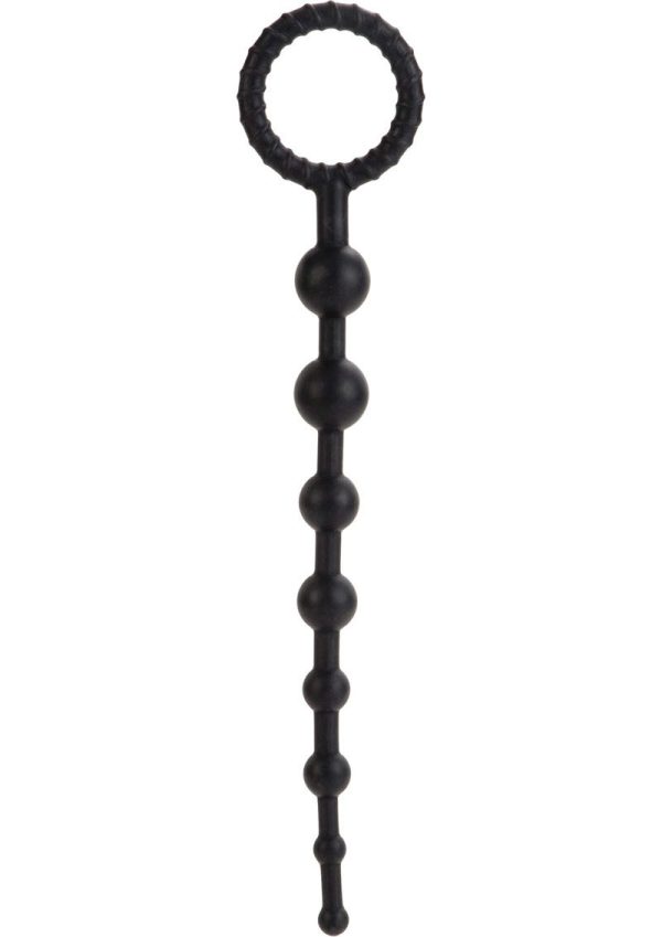 Booty Call X-10 Silicone Anal Beads - Black