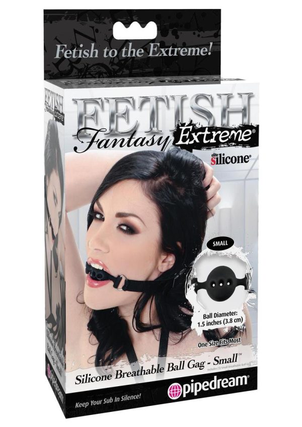 Fetish Fantasy Extreme Silicone Breathable Ball Gag - Small - Black