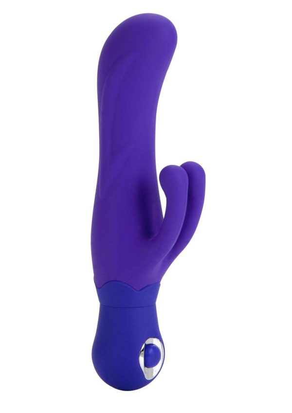 Double Dancer Silicone Rabbit Vibrator - Purple