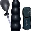 Ram Inflatable Vibrating Anal Expander Butt Plug - Black