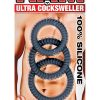 Ram Ultra Cocksweller Silicone Cock Rings - Black