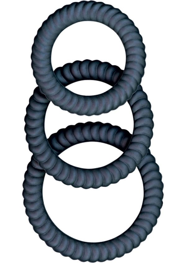 Ram Ultra Cocksweller Silicone Cock Rings - Black