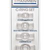 TitanMen Stretch-To-Fit Cock Rings (4 Piece Kit) - Clear
