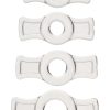 TitanMen Stretch-To-Fit Cock Rings (4 Piece Kit) - Clear