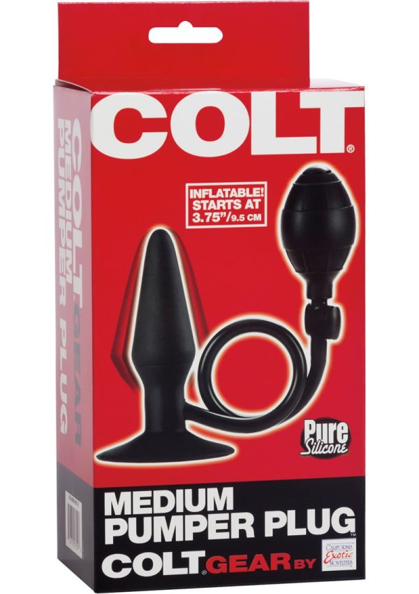 COLT Silicone Medium Pumper Plug Butt Plug - Black