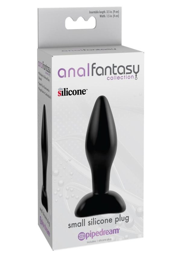 Anal Fantasy Collection Small Silicone Plug Kit 3.5in - Black