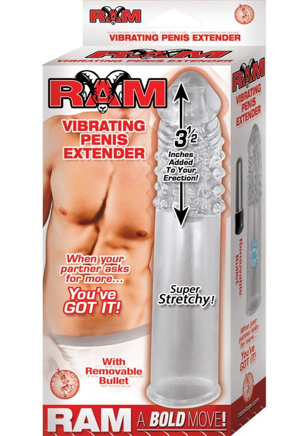 Ram Vibrating Penis Extender - Clear