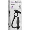 Anal Fantasy Collection Silicone Ass Kicker Plug with Cock Ring Waterproof - Black