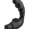 Anal Fantasy Collection Vibrating Reach Around Silicone Massager Waterproof 4.25in - Black