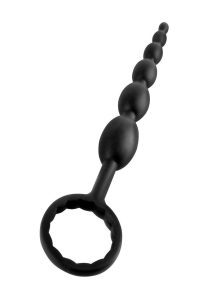 Anal Fantasy Collection Silicone First Time Fun Beads 8.25in - Black