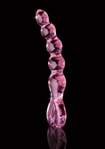 Icicles No. 43 Beaded Glass - Pink