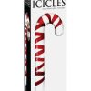 Icicles No 59 Candy Cane Glass Massager - Clear/Red