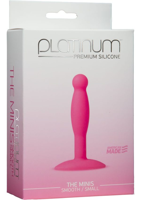 Platinum Premium Silicone - The Minis - Smooth - Small Anal Plug - Pink