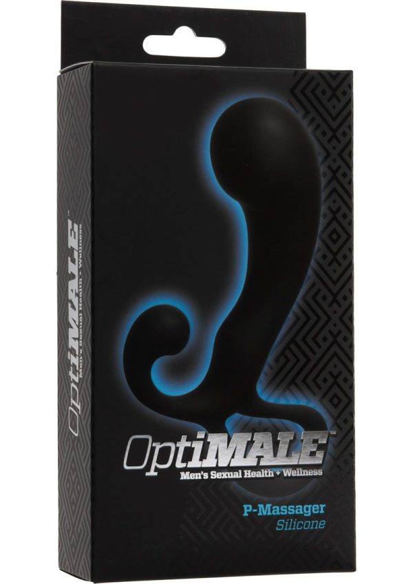 OptiMALE P-Massager Silicone Prostate Massager - Black