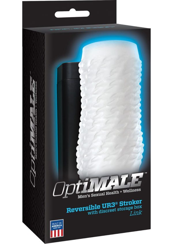 OptiMale Link Reversible Ultraskyn Masturbator - Frost