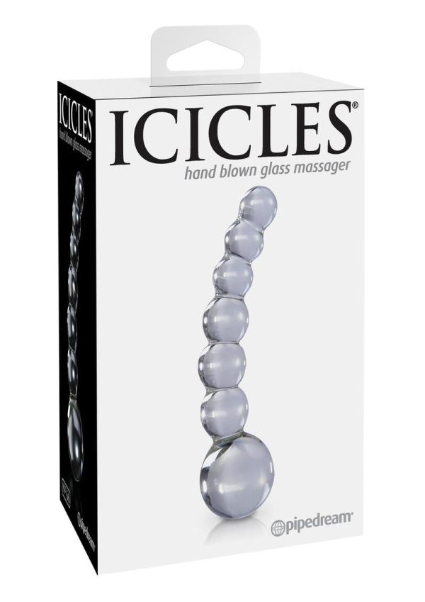 Icicles No 66 Beaded Anal Probe 4.75in - Clear