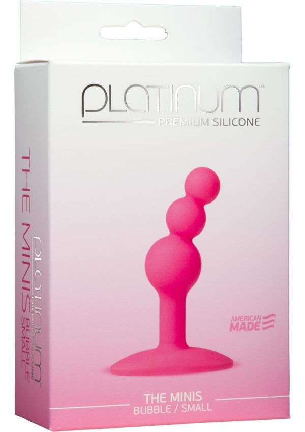 Platinum Premium Silicone - The Minis - Bubble - Small Anal Plug - Pink