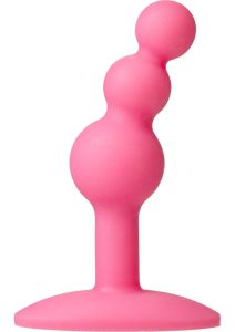 Platinum Premium Silicone - The Minis - Bubble - Small Anal Plug - Pink