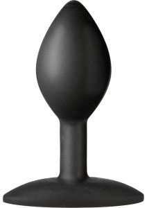 Platinum Premium Silicone - The Minis - Spade - Small Anal Plug - Black