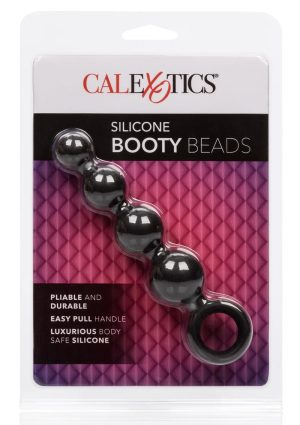 Silicone Booty Anal Beads - Black