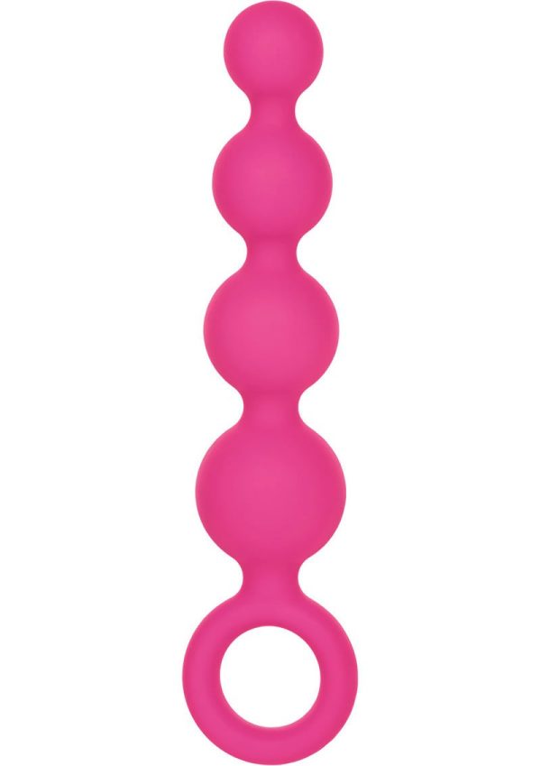 Silicone Booty Anal Beads - Pink