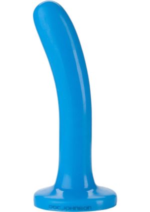 Platinum Premium Silicone The Slim Dildo 5.5in - Blue