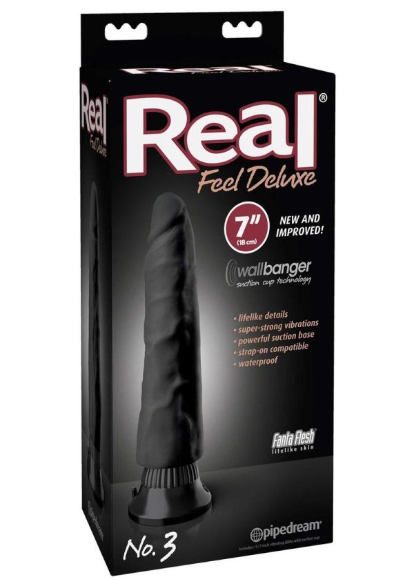 Real Feel Deluxe No. 3 Wallbanger Dildo 7in - Black