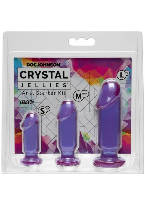 Crystal Jellies Anal Starter (3 Piece Kit) - Purple