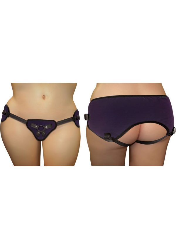 Sportsheets Curvy Collection Plush Adjustable Strap-On - Plus Size - Purple